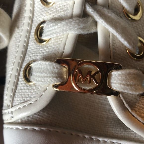 Michael Kors Kristy espadrilles White and Black Sneakers Size 9.5 canvas casual - Picture 8 of 9